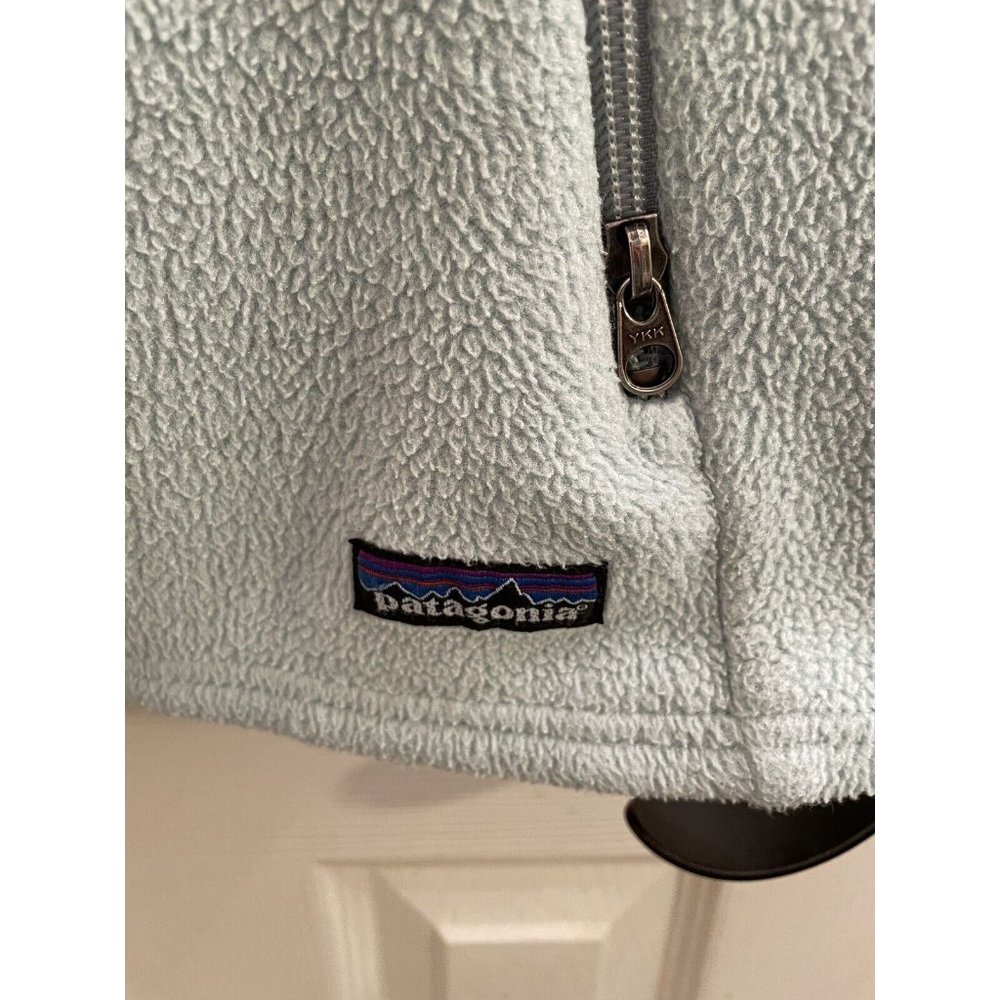 Patagonia Women Blue  Synchilla Fleece Vest Full Zip Mock Neck 25163f6 Small - Picture 4 of 9